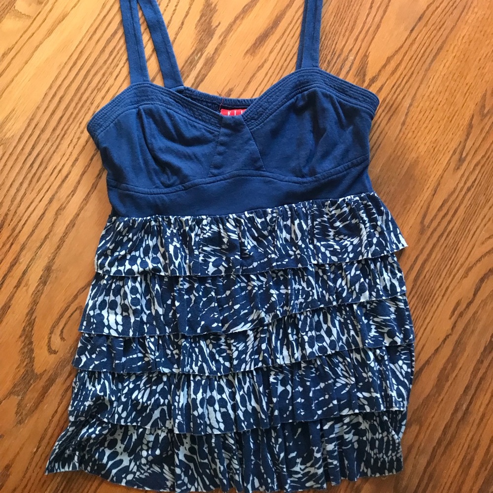 Elle mixed print tank top